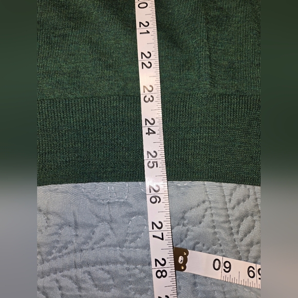 Club Monaco Men's M Green Merino Wool V-Neck Sweater - Picture 9 of 11